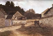Alfred Sisley Village Street in Marlotte Germany oil painting artist